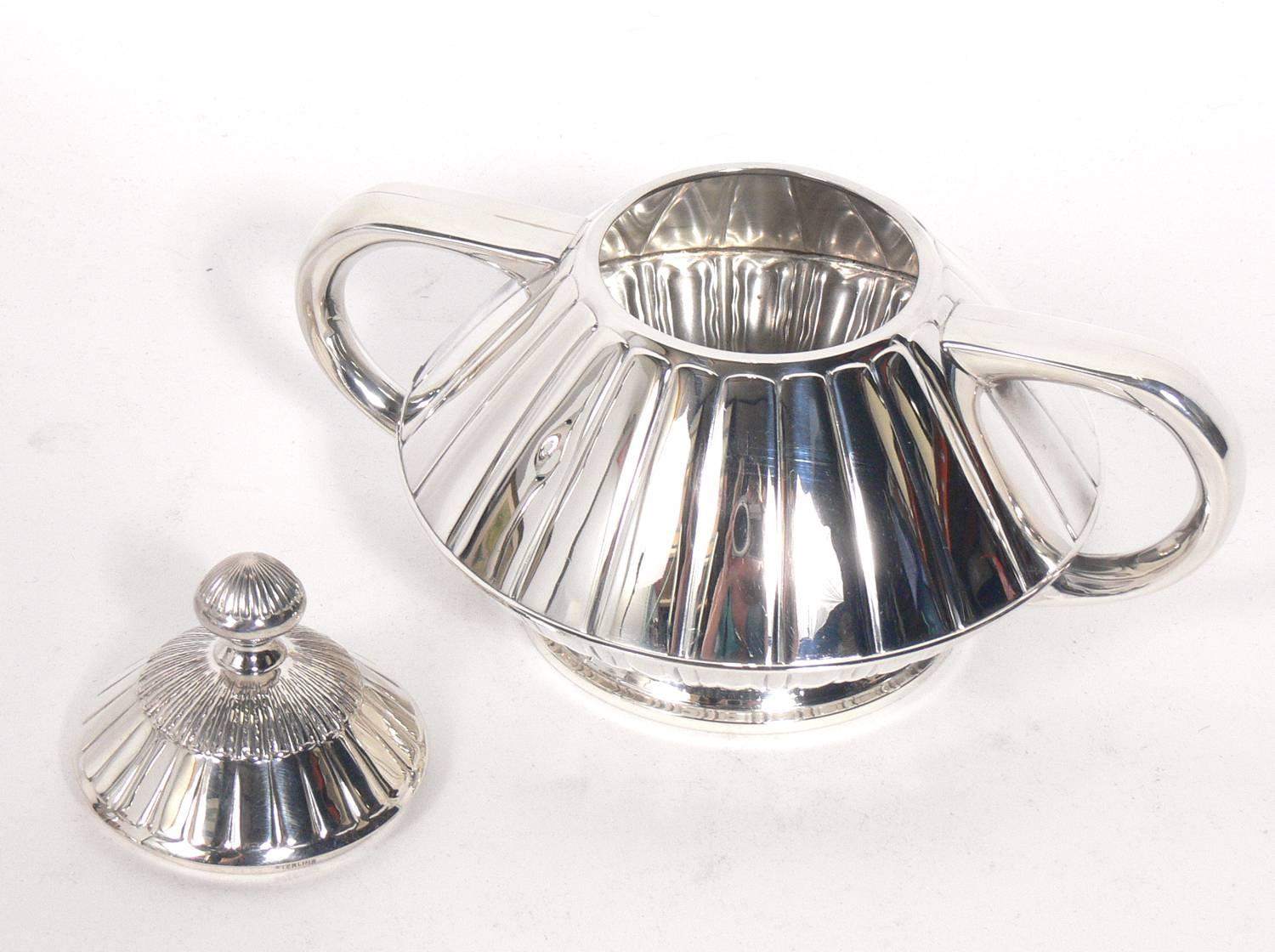 Mid-20th Century Rare Art Deco Reed and Barton Sterling Silver Tea Set