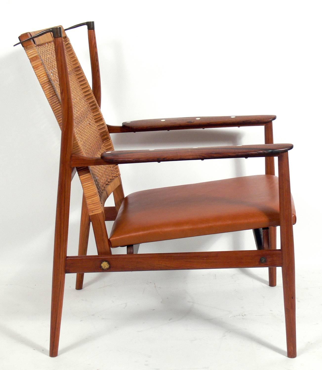 Mid-Century Modern Danish Modern Lounge Chair in the Manner of Finn Juhl