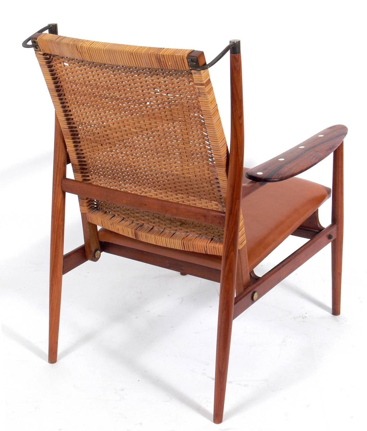 Danish Modern Lounge Chair in the Manner of Finn Juhl In Good Condition In Atlanta, GA