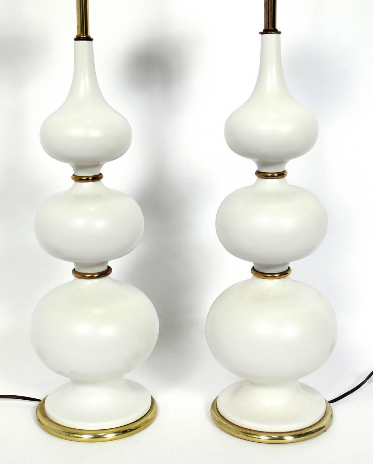 Mid-Century Modern Modernist Ceramic Lamps by Gerald Thurston