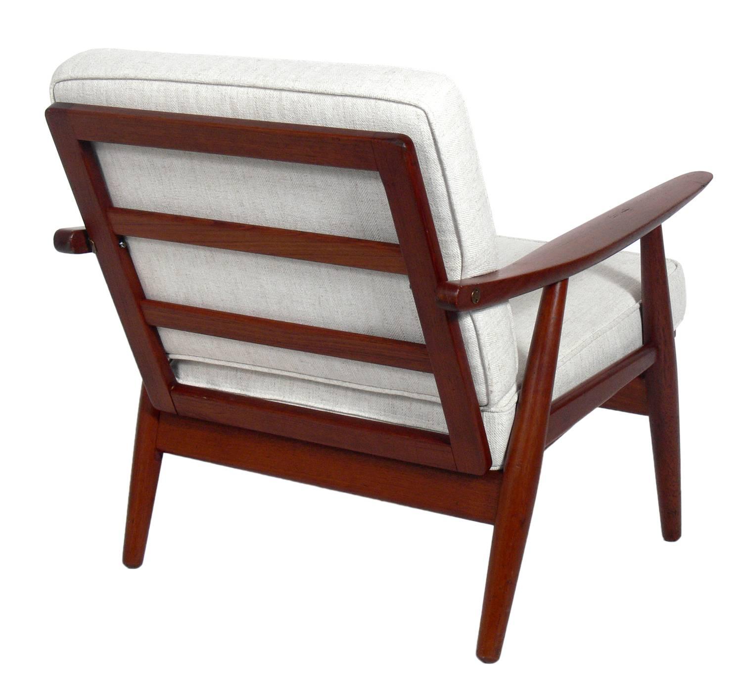Pair of Danish Modern Lounge Chairs by Hans Wegner In Good Condition In Atlanta, GA