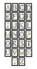 Suite von 26 Art-Déco-Zeichnungen mit Akt-Alphabetstift und Tusche