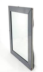 Elegant Mirror in Gun Metal Color Mirrored Glass Frame