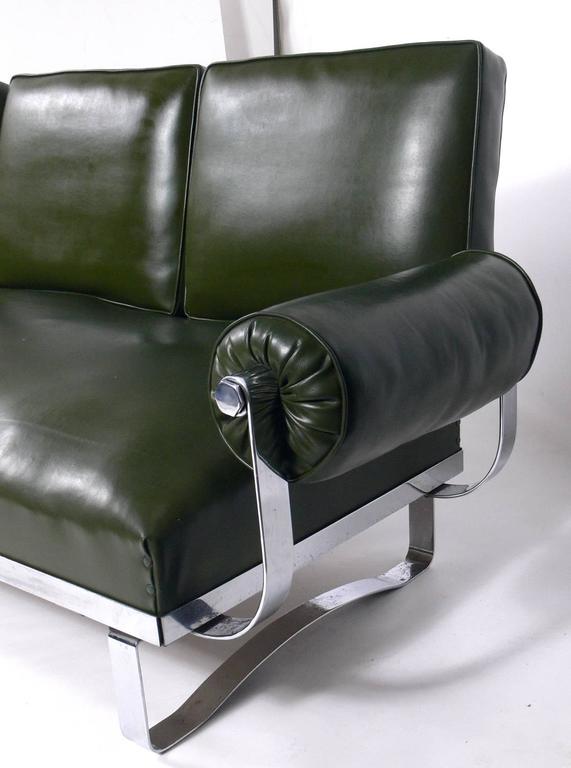 Rare Art Deco Chrome Strap Sofa by McKay at 1stDibs art deco sofas