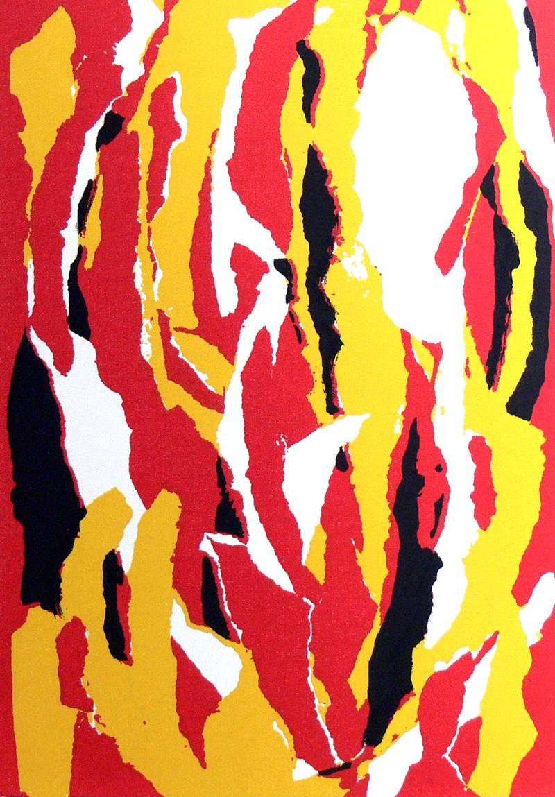 Suite aus sieben abstrakten Lithografien von Josef Albers aus der Interaktion von Farben (Glas) im Angebot