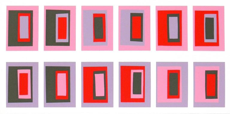 Josef Albers Abstract Lithographs From Interaction Of Color - 