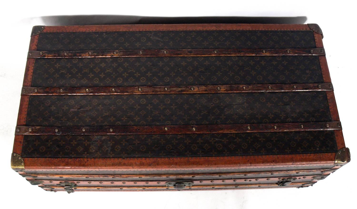 Mid-20th Century Louis Vuitton Vintage Trunk or Coffee Table