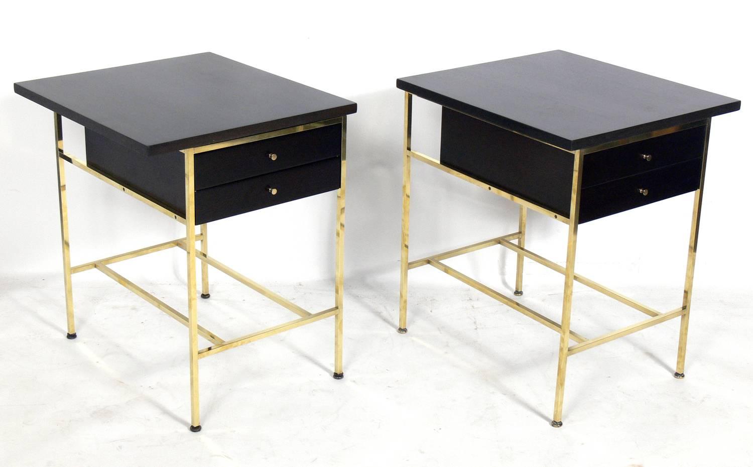 Mid-Century Modern Pair of Modern Nightstands or End Tables by Paul McCobb