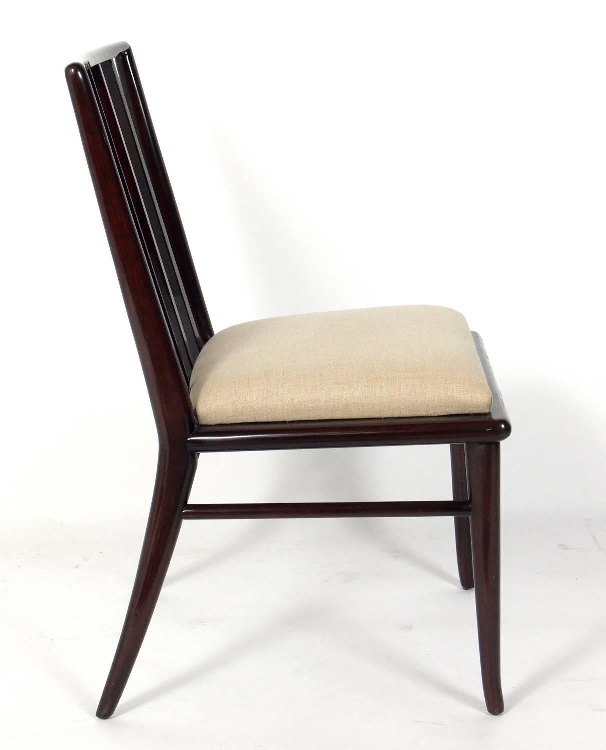 Mid-Century Modern Set of Four Dining Chairs by T.H. Robsjohn-Gibbings