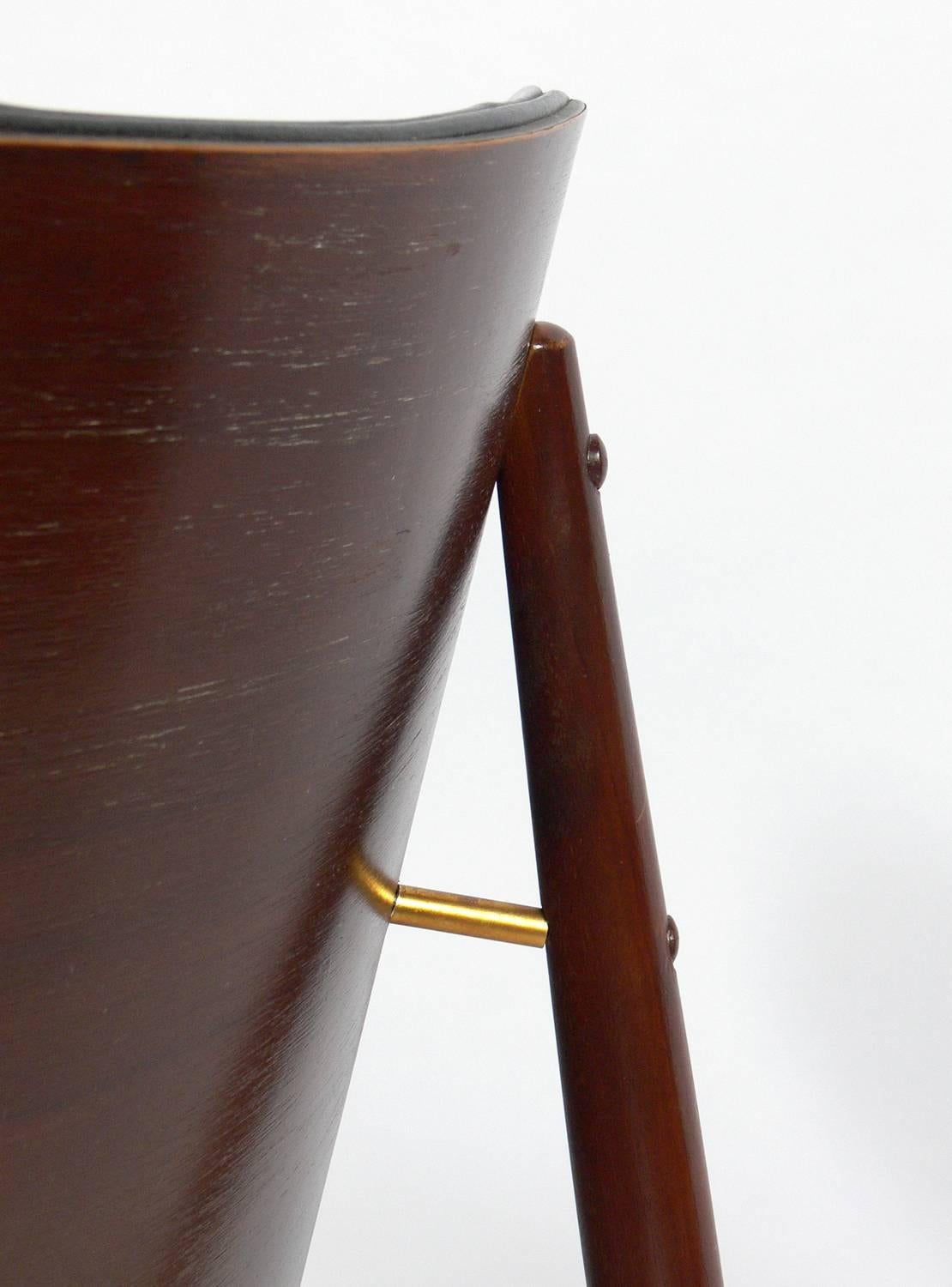 Mid-20th Century Curvaceous Danish Modern Lounge Chair Attributed to Ib Kofod-Larsen
