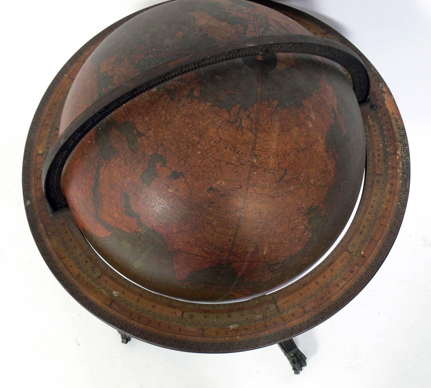 Early 20th Century Antique Library Globe