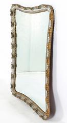 Silver and Gold Leafed Venetian Scalloped Mirror