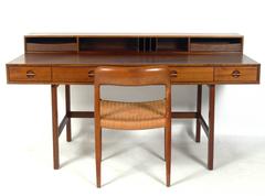 Clean Lined Architectural Danish Modern Desk and Chair by Quistgaard & Moller