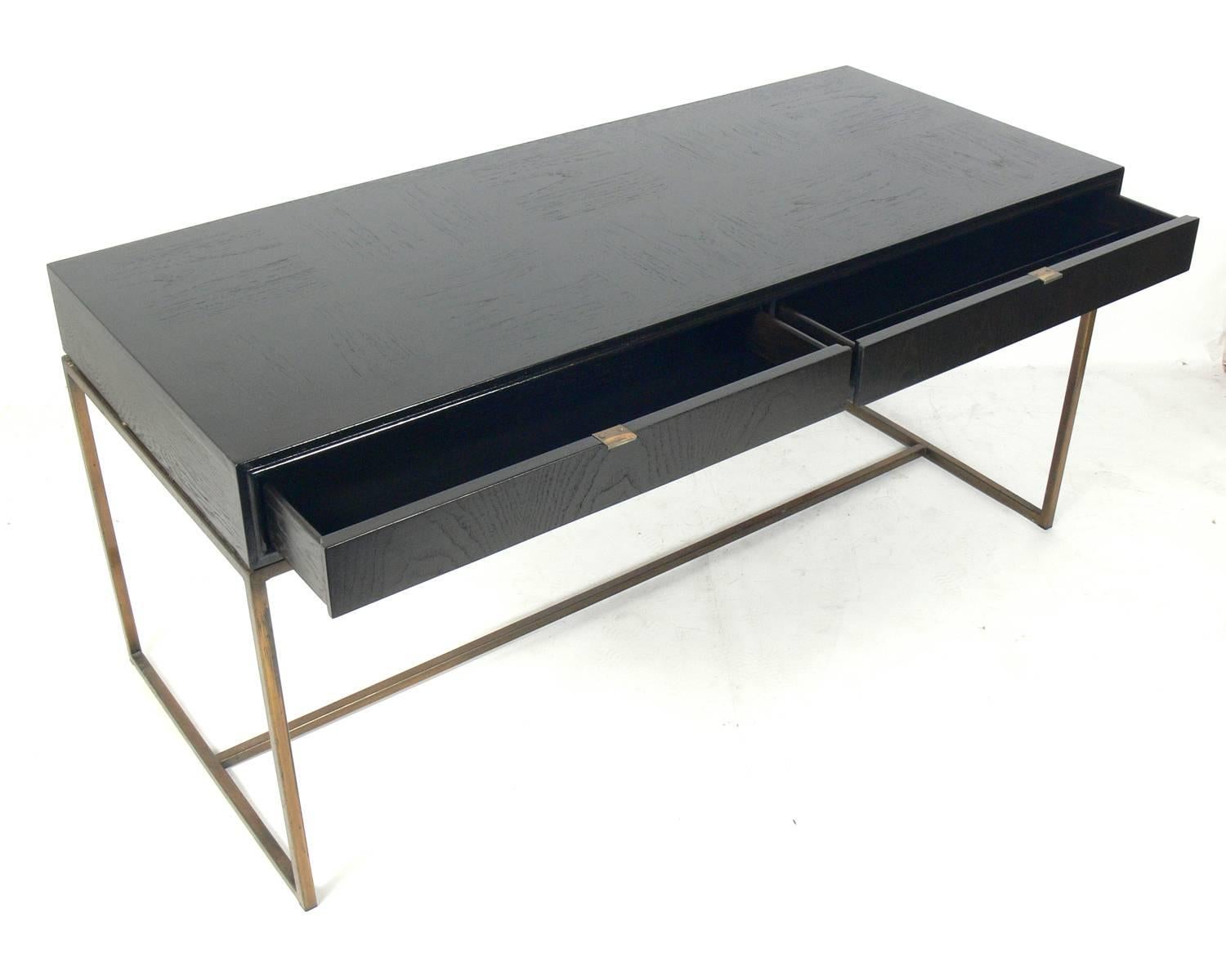 American Clean Lined Mid-Century Modern Desk