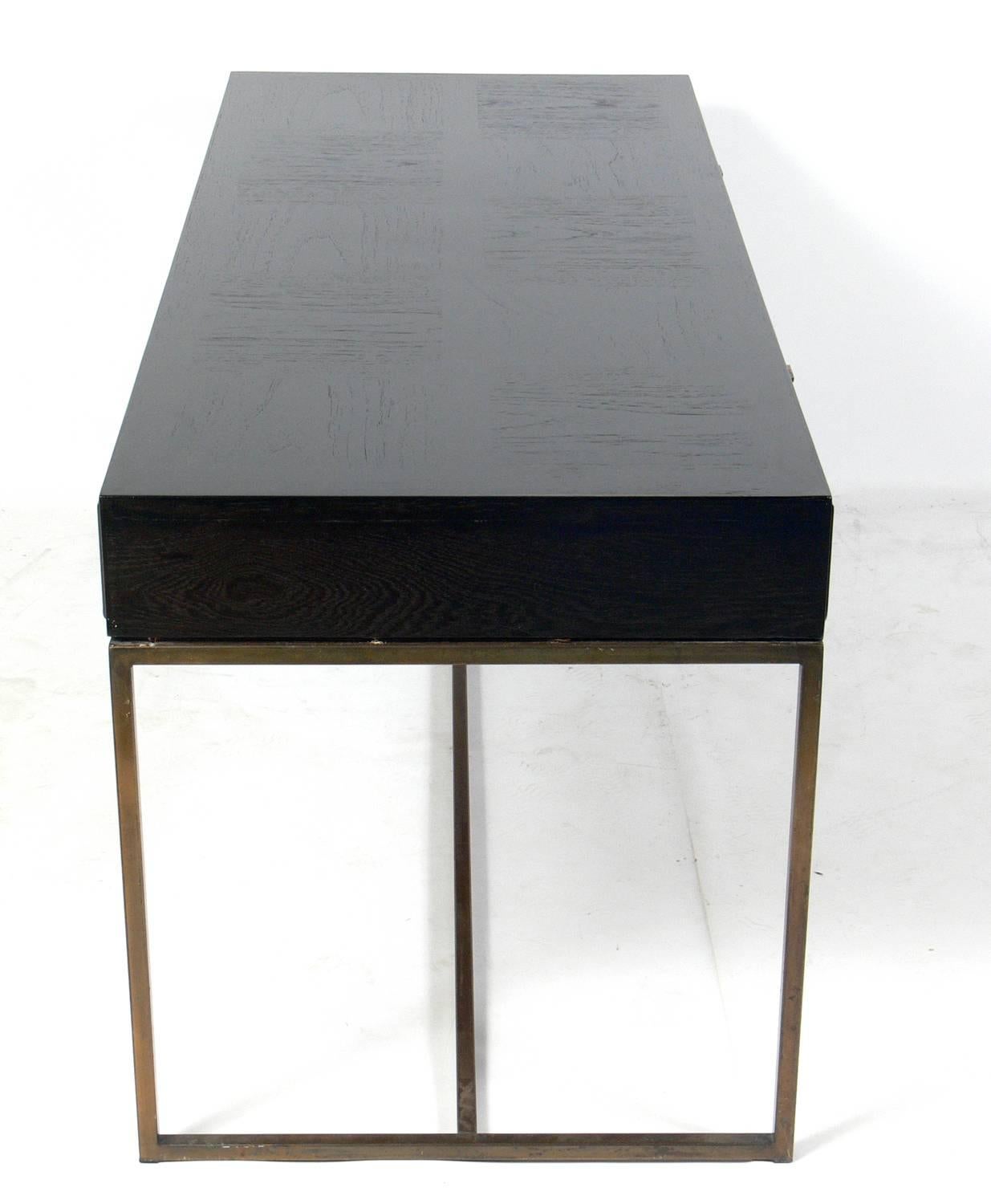 Lacquered Clean Lined Mid-Century Modern Desk