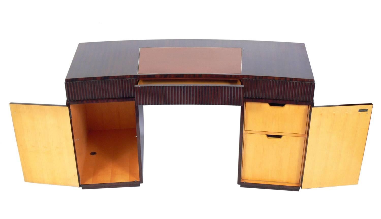 American French Art Deco Style Rosewood Desk by Ralph Lauren