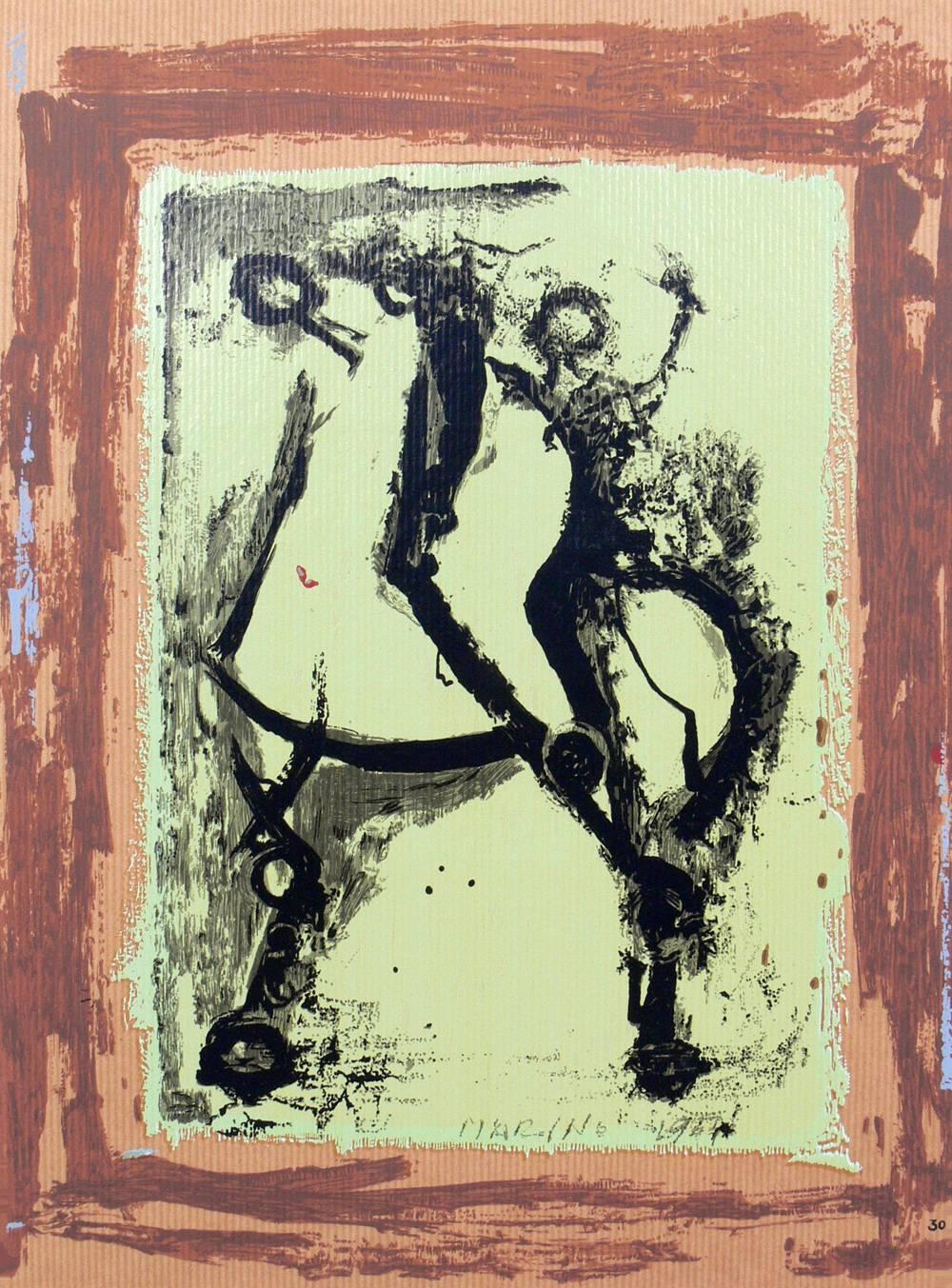 German Pair of Marino Marini Lithographs For Sale