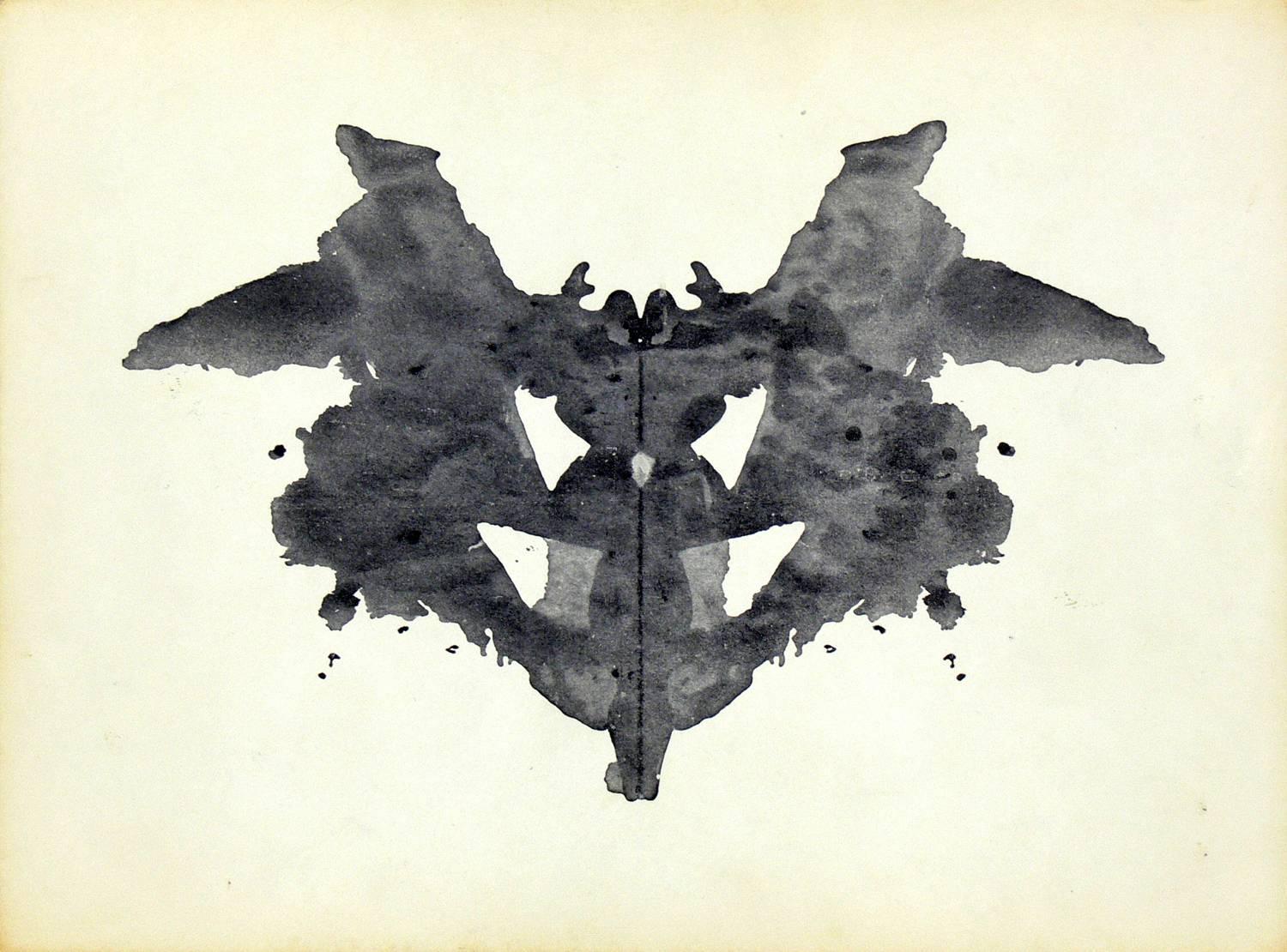 Group of original abstract Rorschach inkblot test prints, circa 1950s. Framed in clean lined black gallery frames. Originally created in 1921 by Hermann Rorschach for psychodiagnostics, these framed works have a wonderful abstract feel and are a