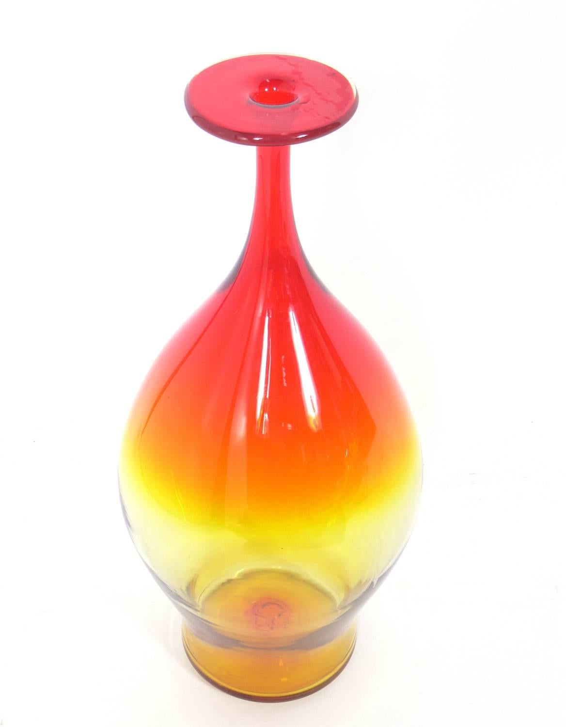 American Collection of Sculptural Glass Vases by Wayne Husted for Blenko