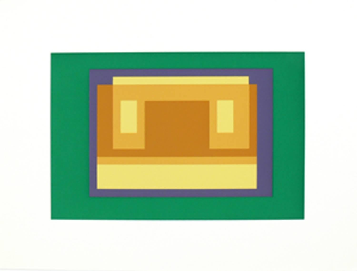 Mid-Century Modern Pair of Lithographs by Josef Albers from Formulation and Articulation For Sale