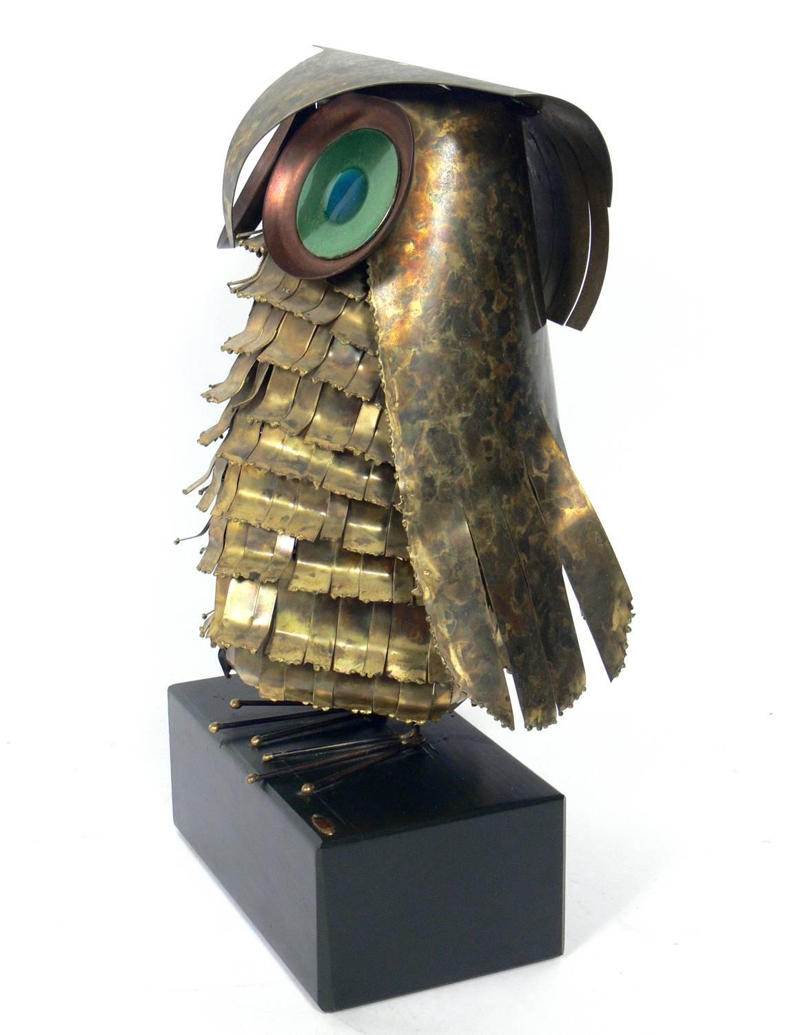 American Whimsical Owl Sculpture by Curtis Jere