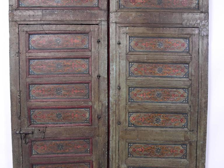 Pair of Exotic HandPainted Antique Moroccan Doors at 1stDibs exotic