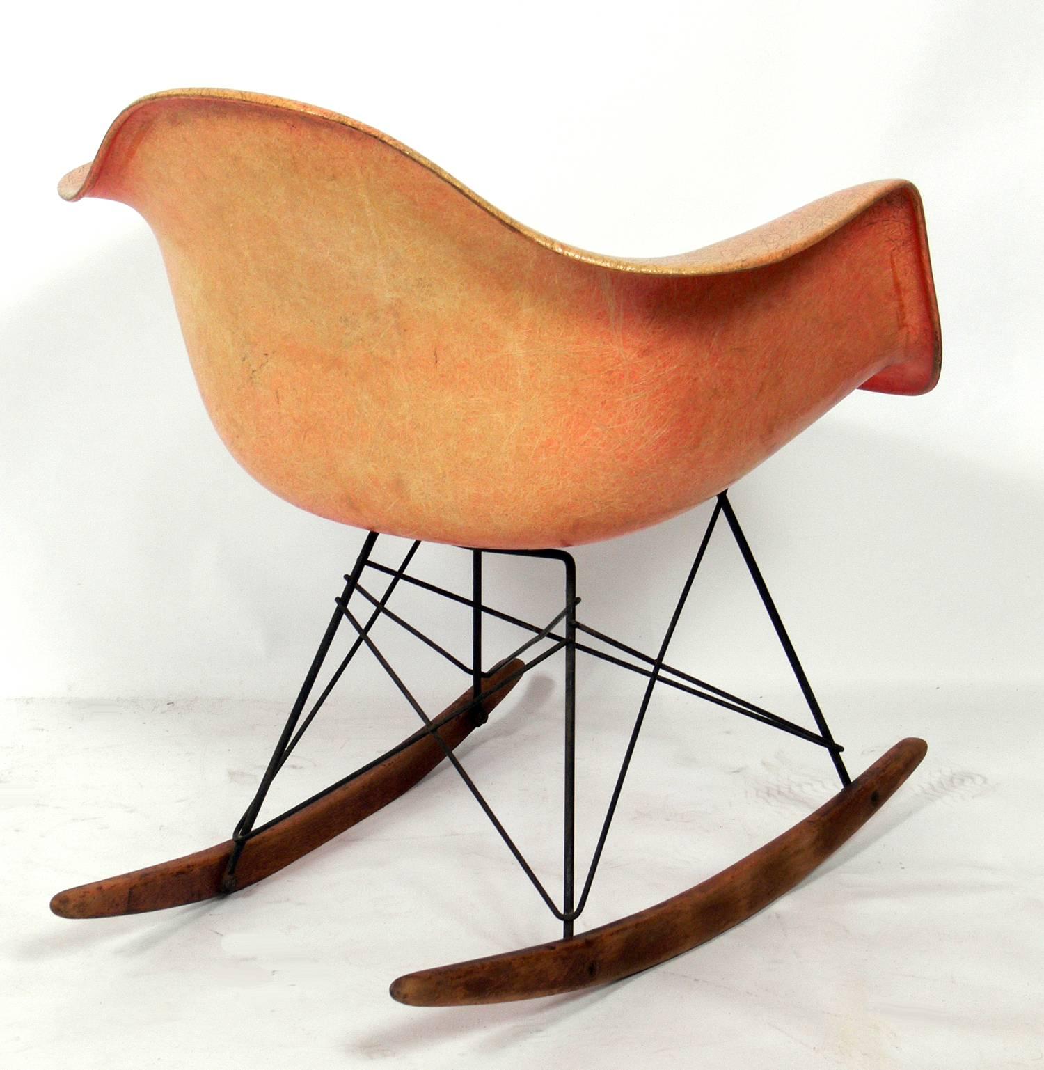 American Early All Original Zenith Rope Edge Rocker designed by Charles Eames