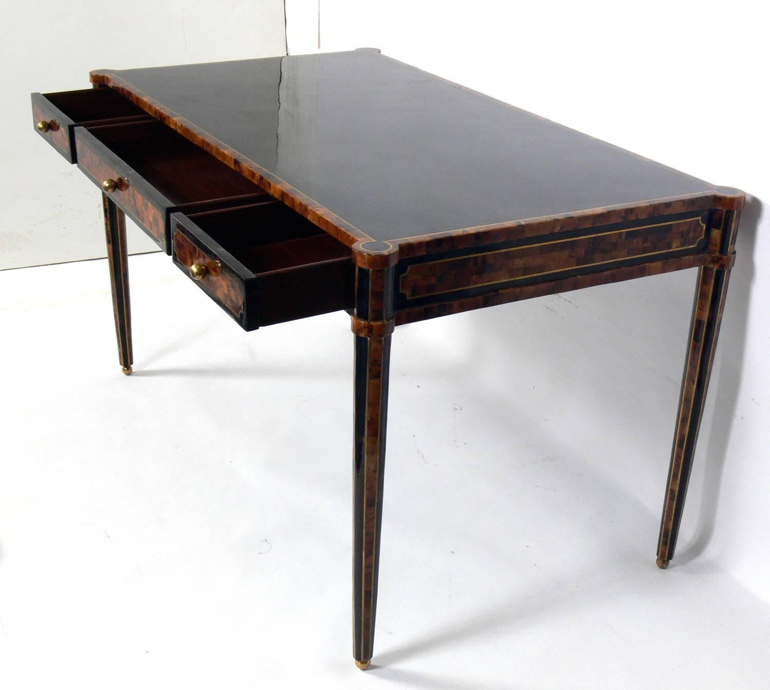 American Glamorous Tessellated Horn Desk by Maitland Smith