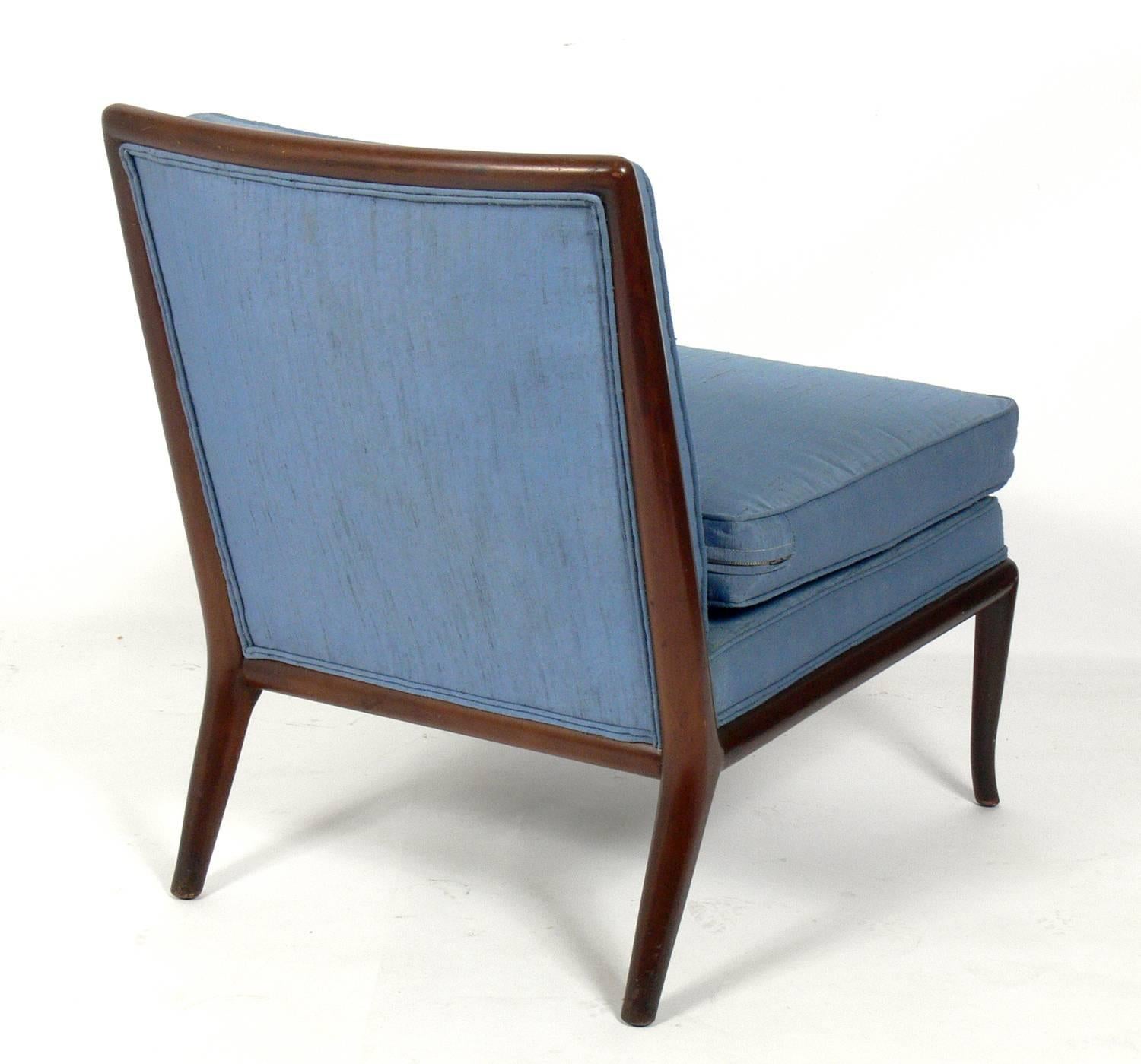 American Modernist Slipper Chair Designed by T.H. Robsjohn-Gibbings