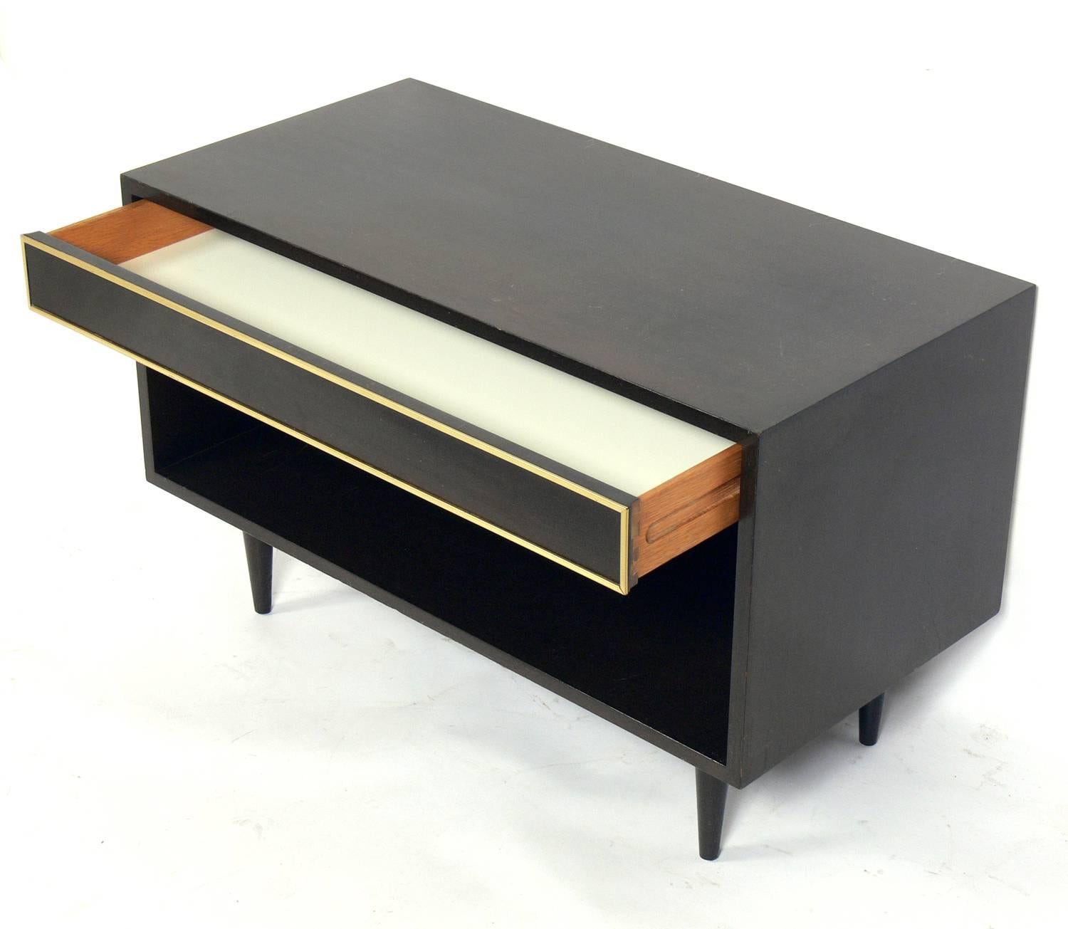 Mid-Century Modern Clean Lined Modern Nightstand designed by Harvey Probber