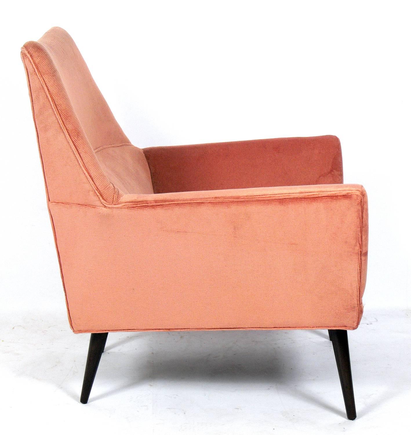 Mid-Century Modern Pair of Angular Lounge Chairs by Paul McCobb