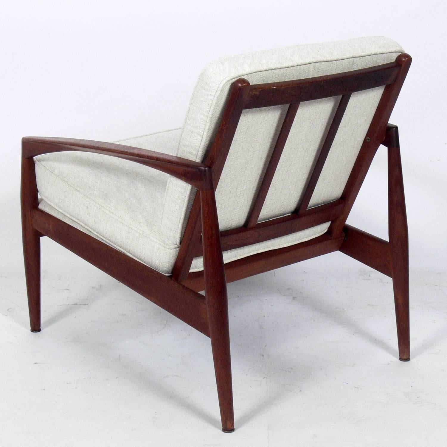 Danish Modern Paper Knife Lounge Chair Designed by Kai Kristiansen In Good Condition In Atlanta, GA