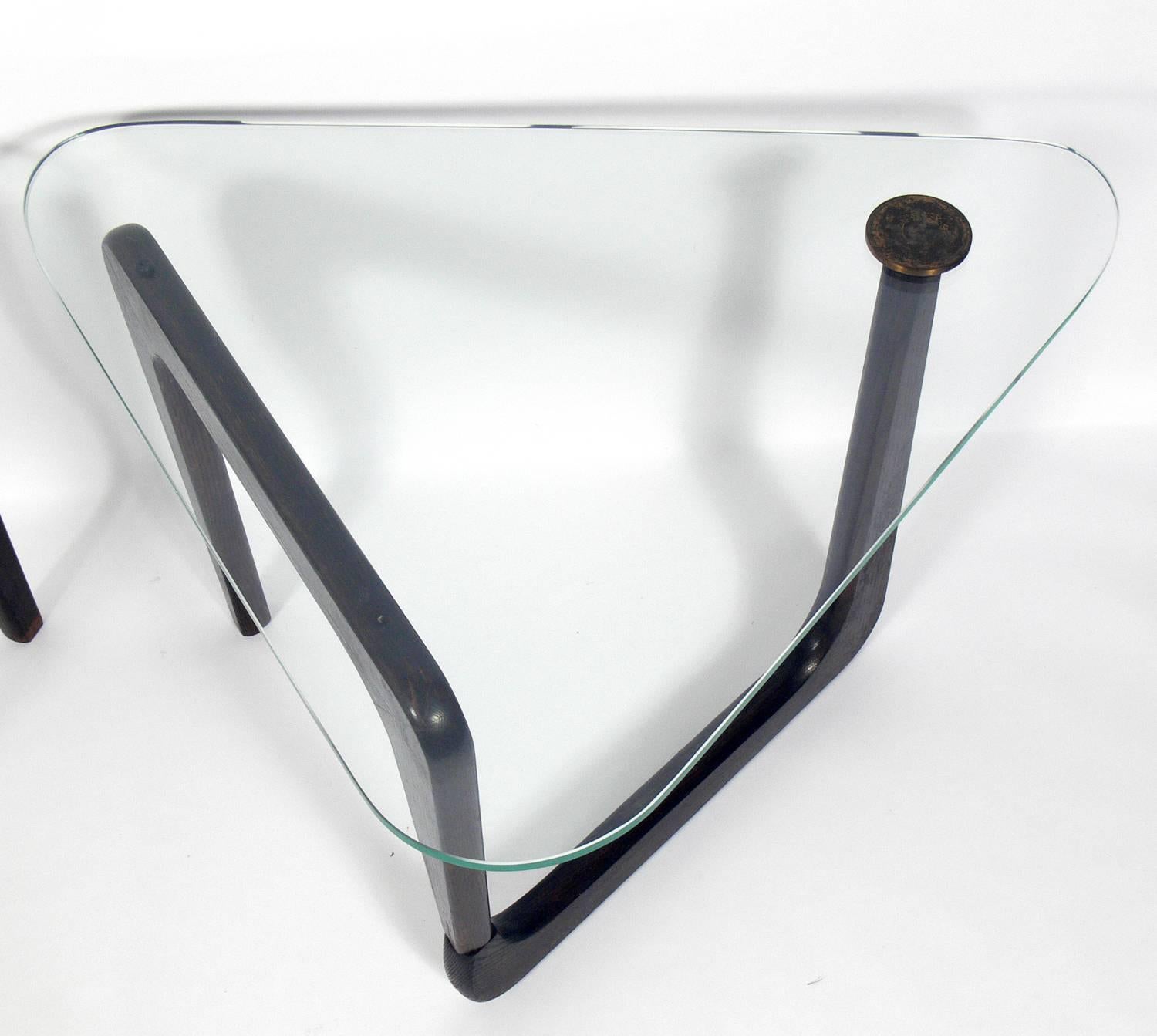American Sculptural Modernist Side Tables in the Manner of Isamu Noguchi