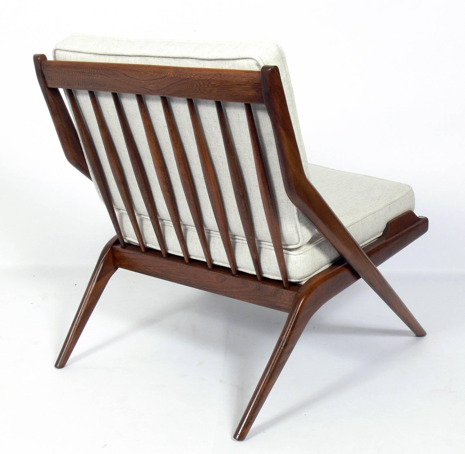 Mid-Century Modern Danish Modern Scissor Lounge Chair