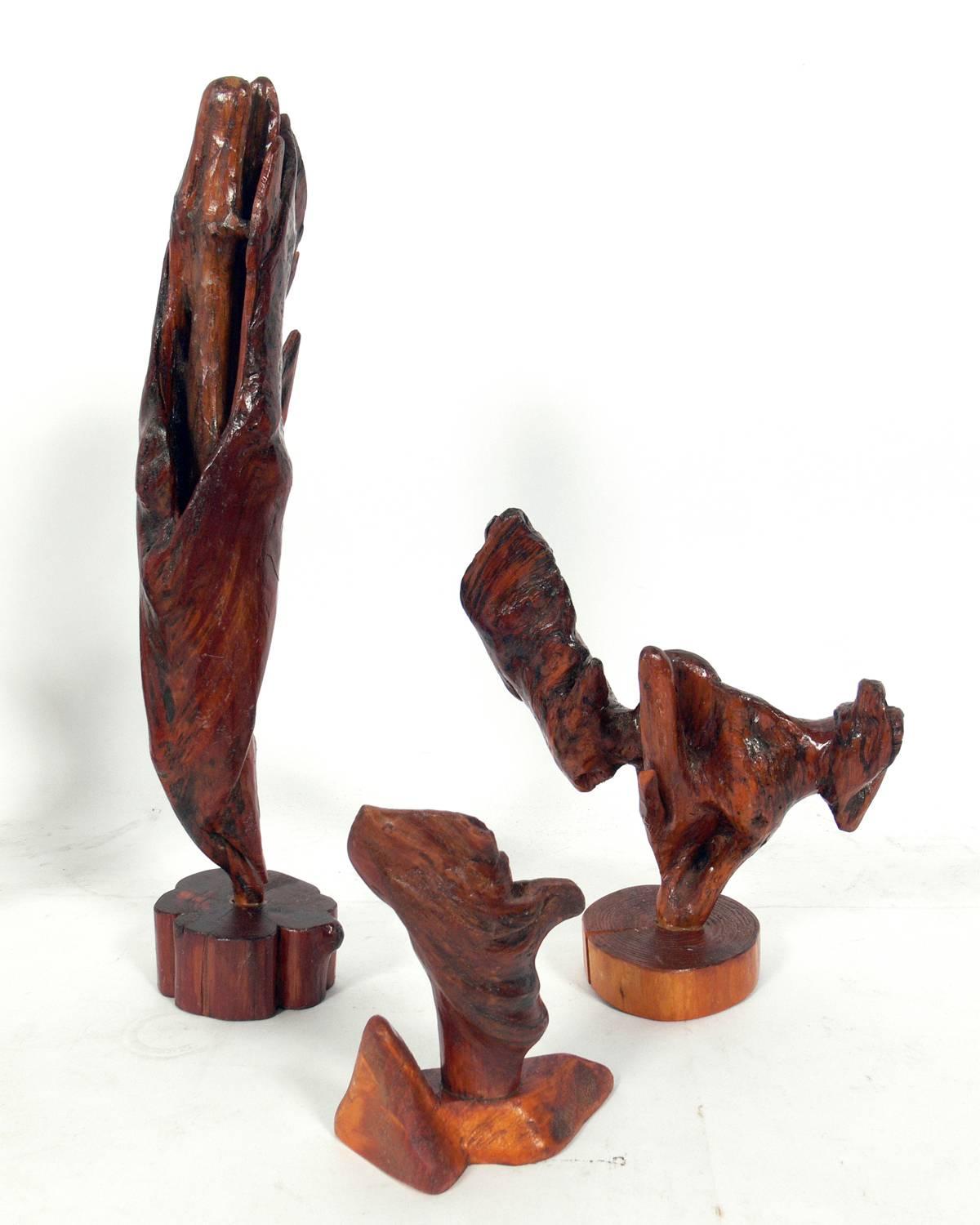 Mid-Century Modern Collection of Sculptural Wood Roots