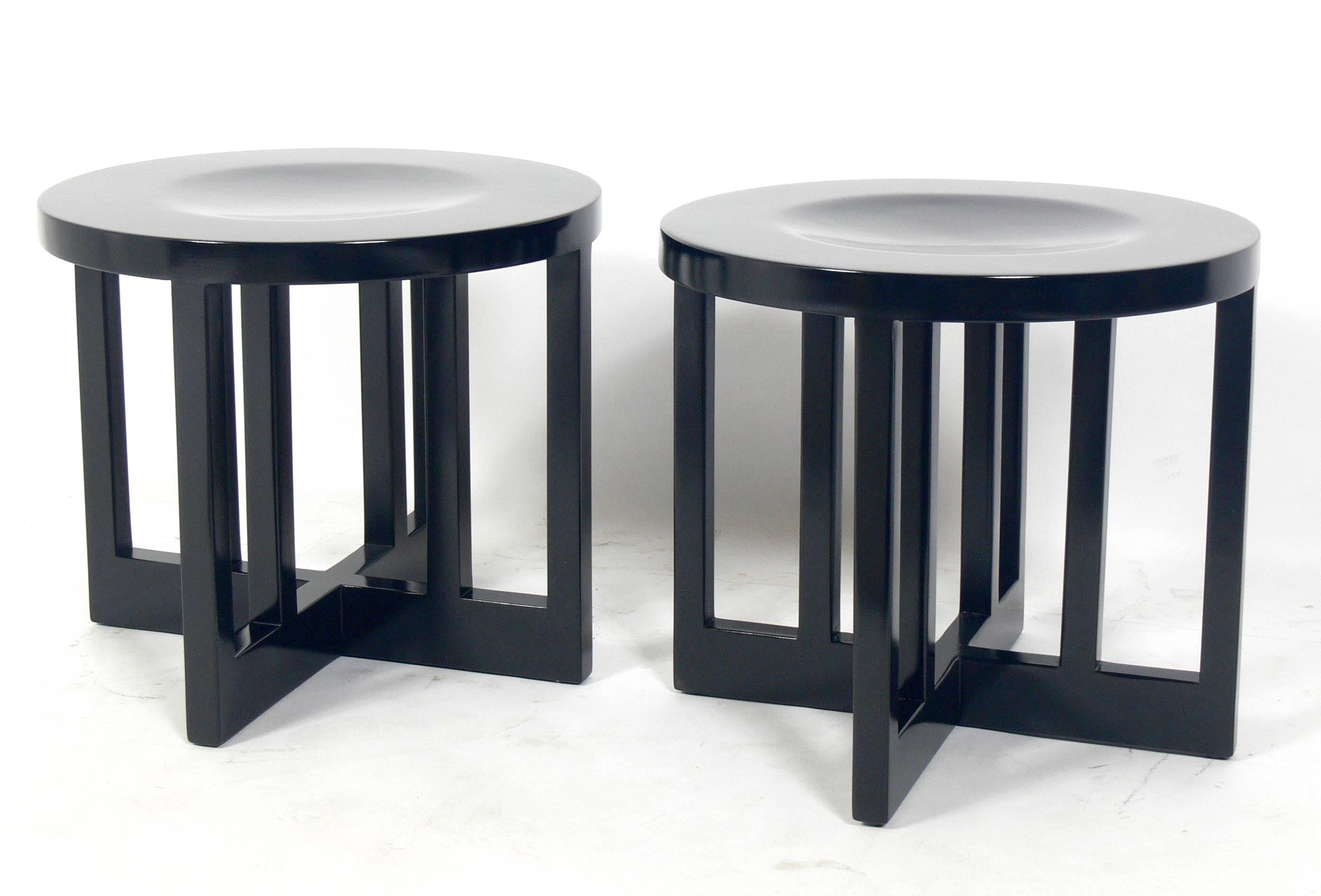 Mid-Century Modern Pair of Architectural Stools by Richard Meier for Knoll