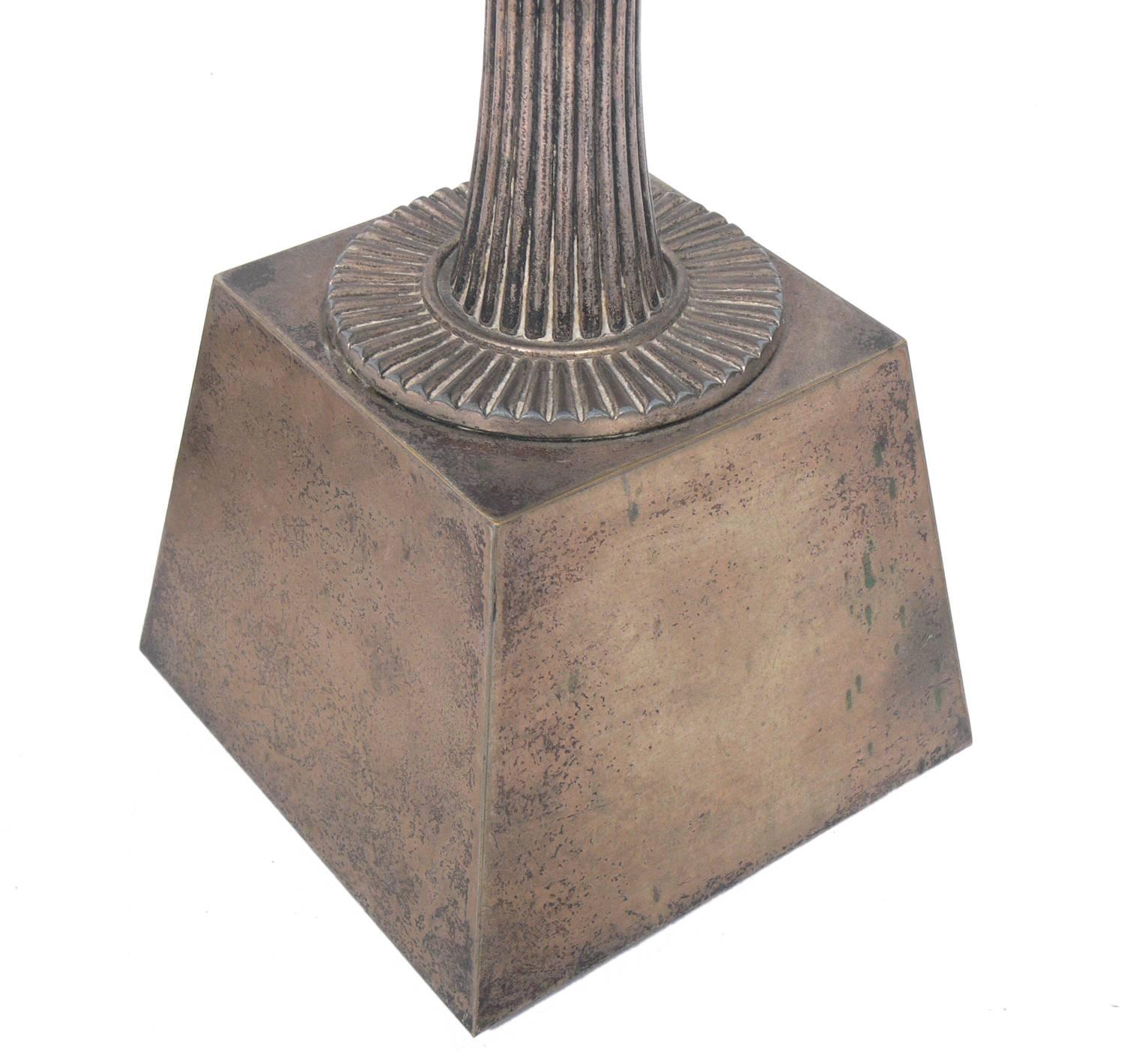 Plated Tommi Parzinger Silver Urn Lamp For Sale