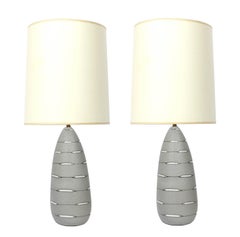 Pair of Italian Mid-Century Ceramic Lamps