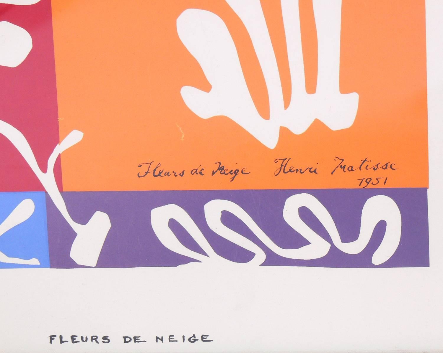 French Vibrant Color Lithograph after Henri Matisse For Sale