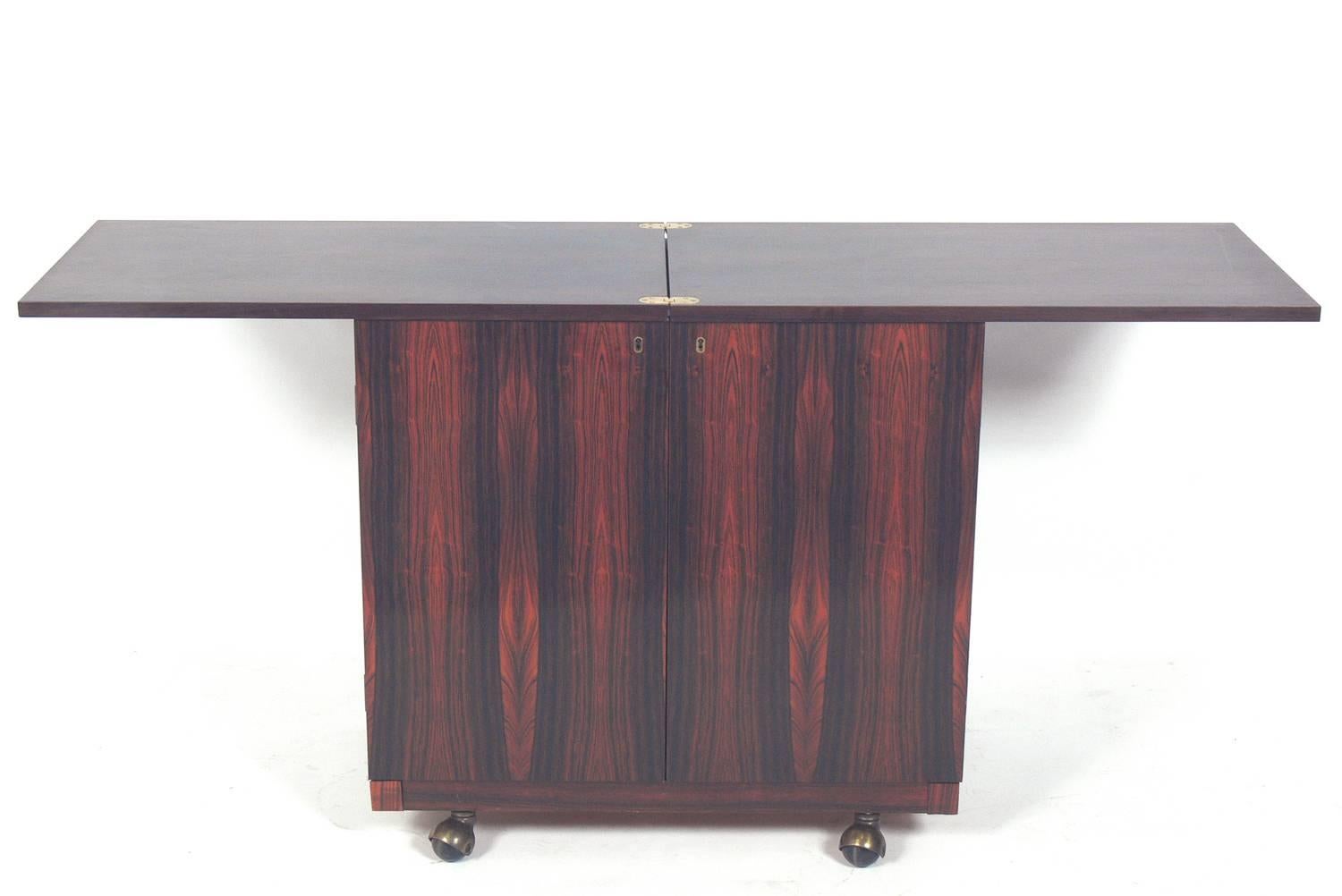 Scandinavian Modern Danish Modern Rosewood Bar Cart by Torbjorn Afdal