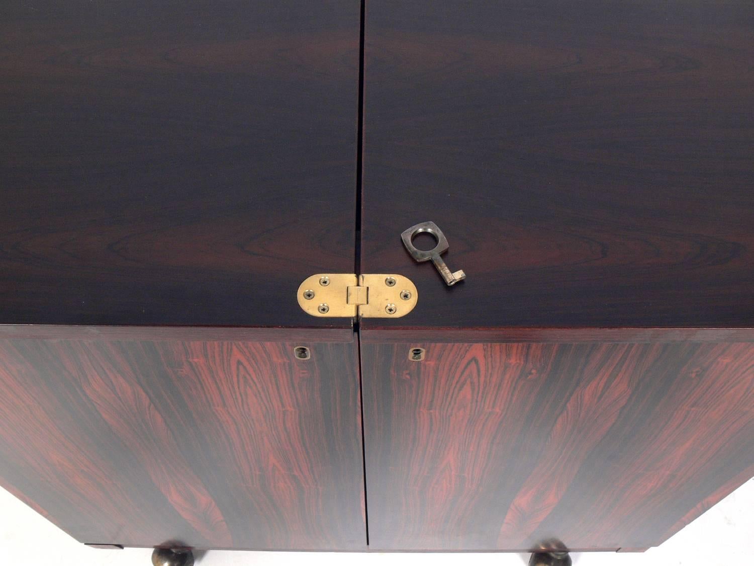 Mid-20th Century Danish Modern Rosewood Bar Cart by Torbjorn Afdal