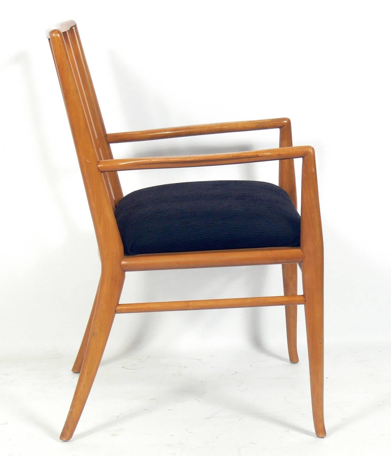 Mid-Century Modern Set of Eight Dining Chairs by T.H. Robsjohn-Gibbings