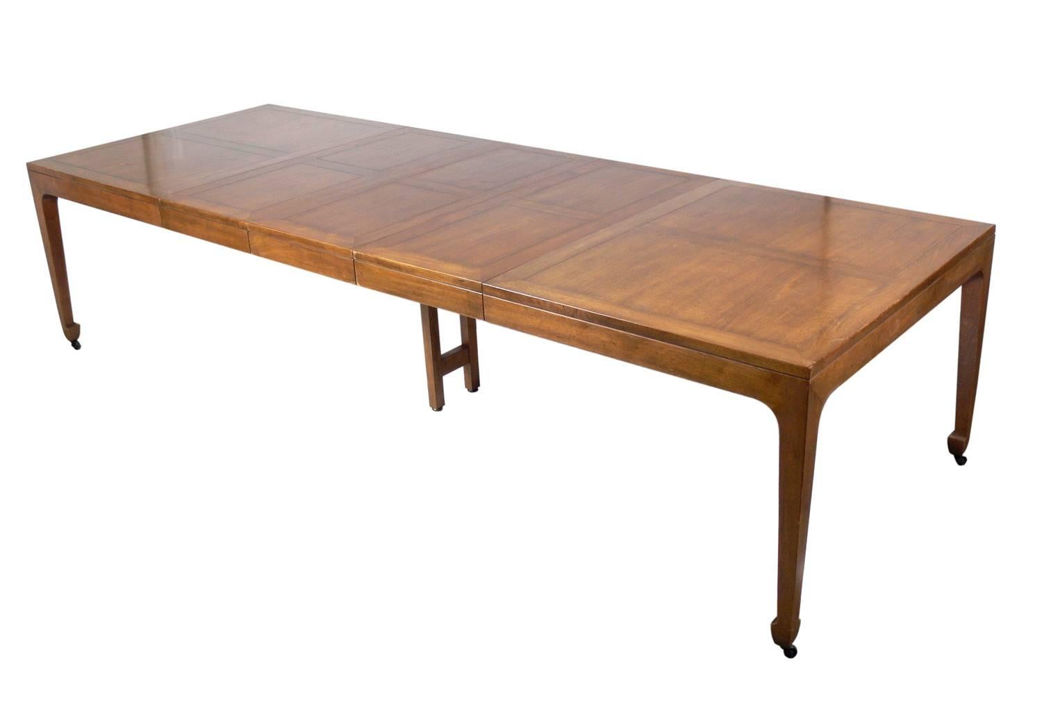 American Asian Influenced Dining Table by Michael Taylor for Baker Seats 6-12
