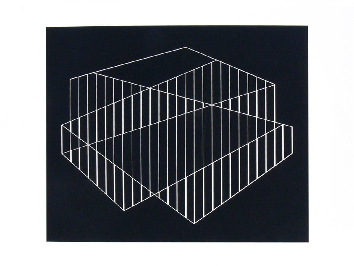 Josef Albers abstract lithographs from Formulation and Articulation, published by Harry N. Abrams Inc., New York, and Ives Sillman Inc., New Haven, circa 1972. These works are from Portfolio II, folder 6. They have been framed in clean lined white