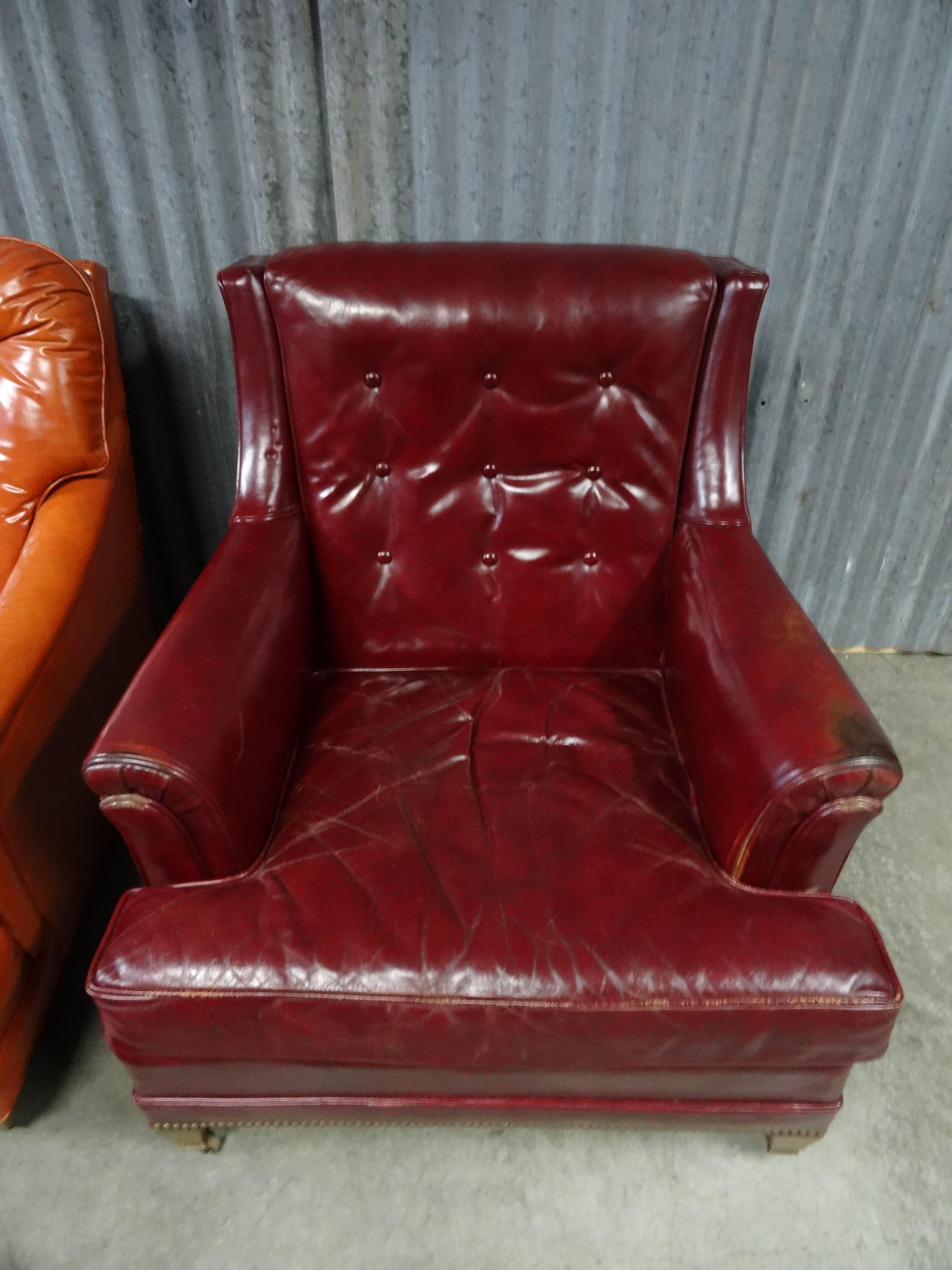 20th Century Collection of Vintage Leather Chairs For Sale