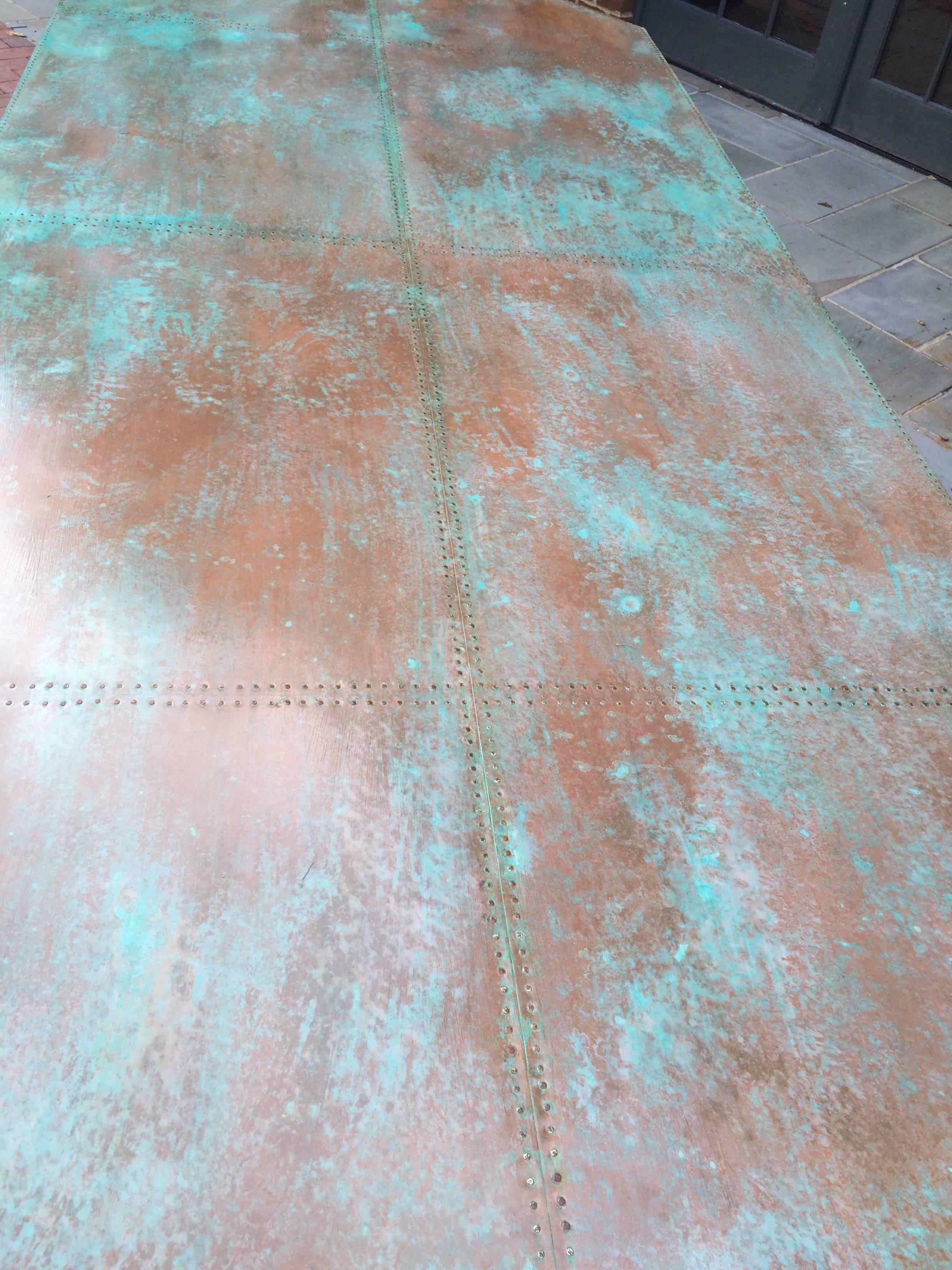 Industrial Custom Designed Copper Dining Table