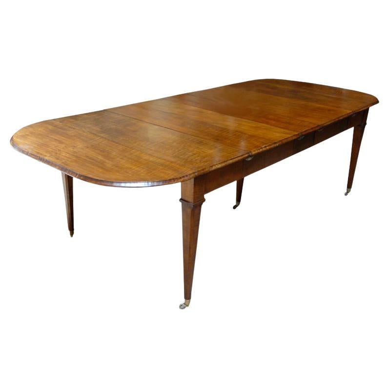 Curly Maple Extending Dining Table