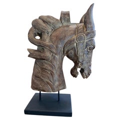 19th Century Extraordinary Decorative Wooden Horse Head.