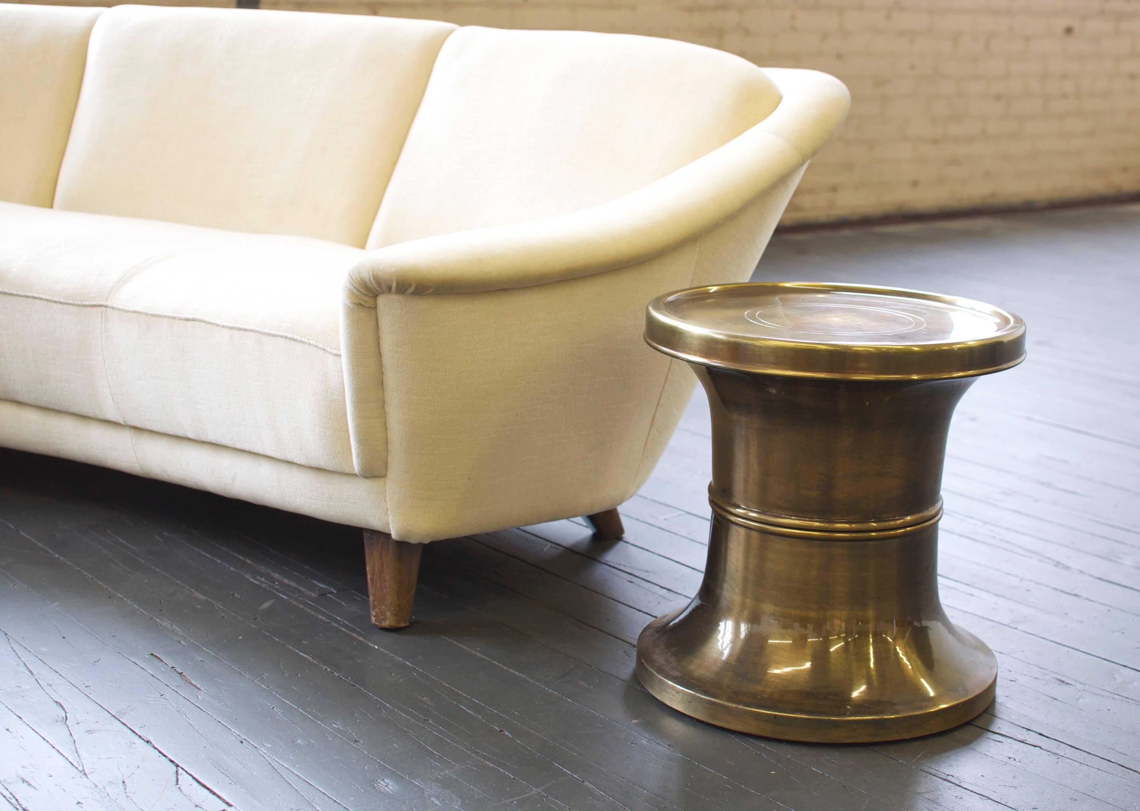Plated Mastercraft Brass Side Table