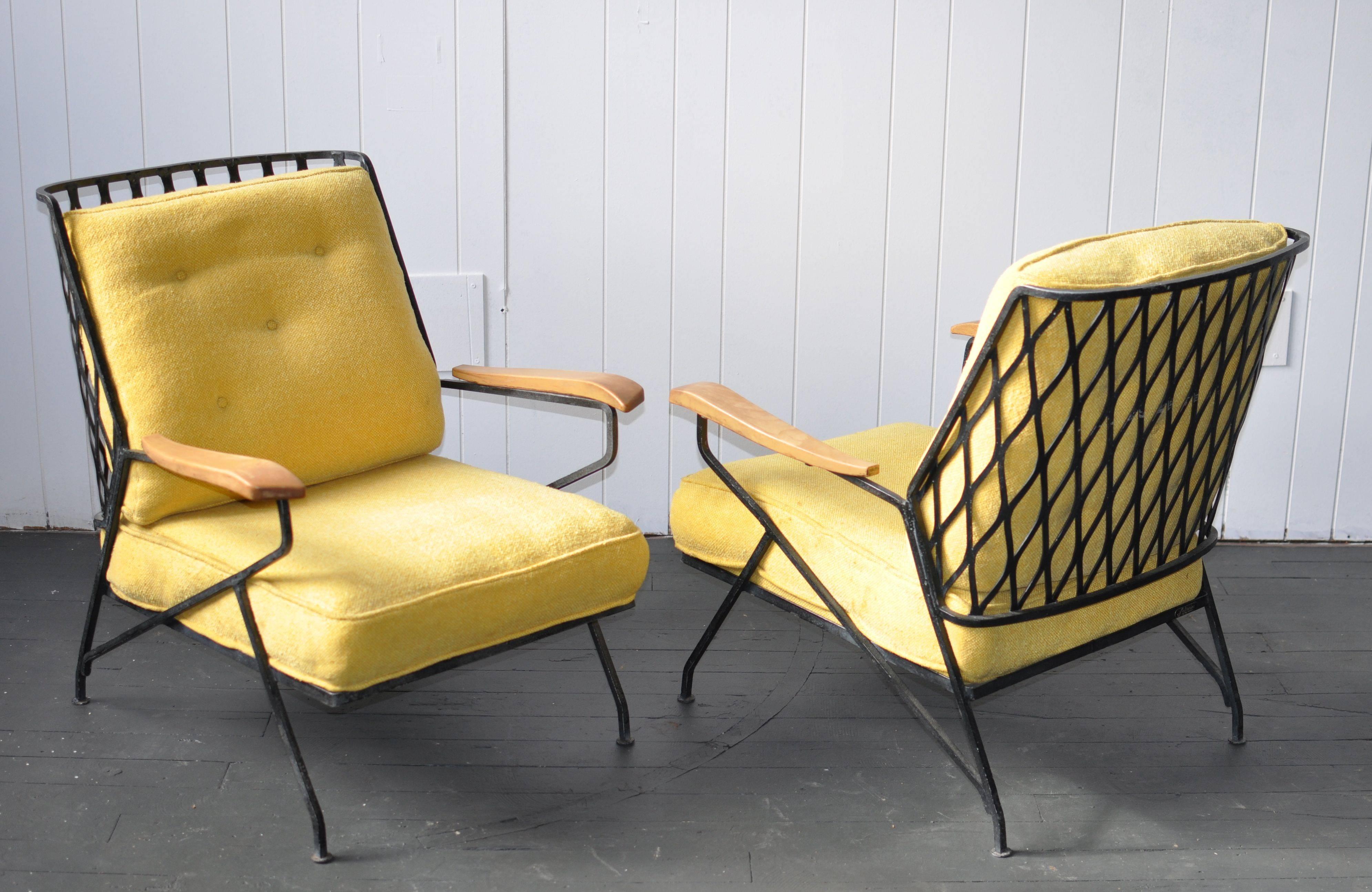 Mid-Century Modern Rare Pair of Salterini Lounge Chairs